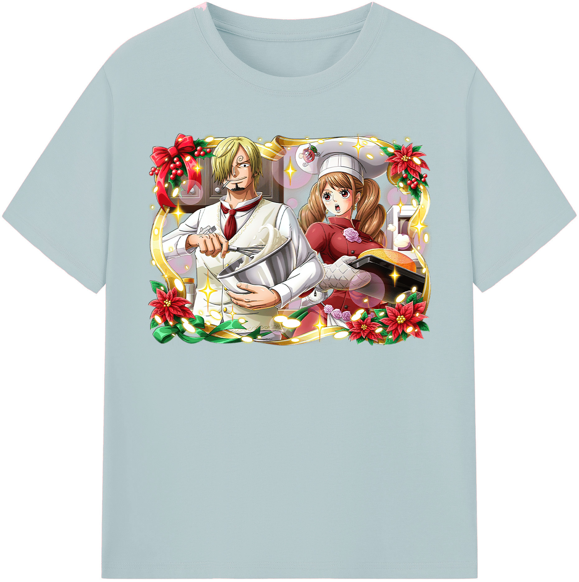 ワンピース サンジ ONE PIECE Sanji 綿100％半袖Tシャツ（フロントプリント）